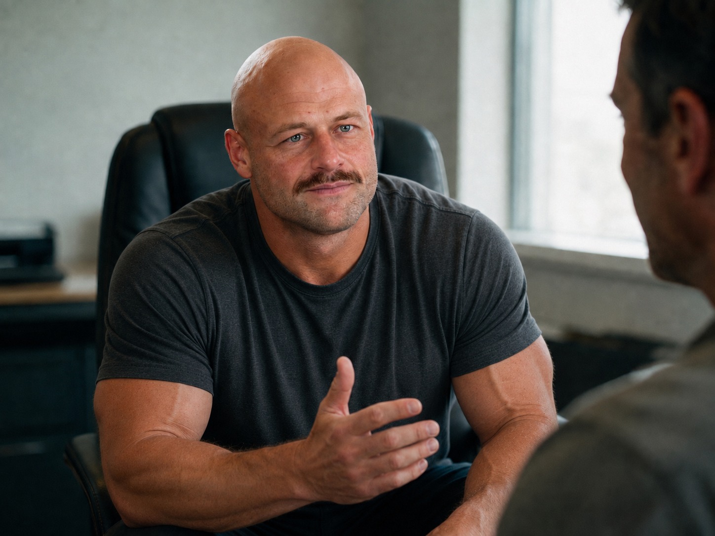 Jay Cate discussing training in a gym